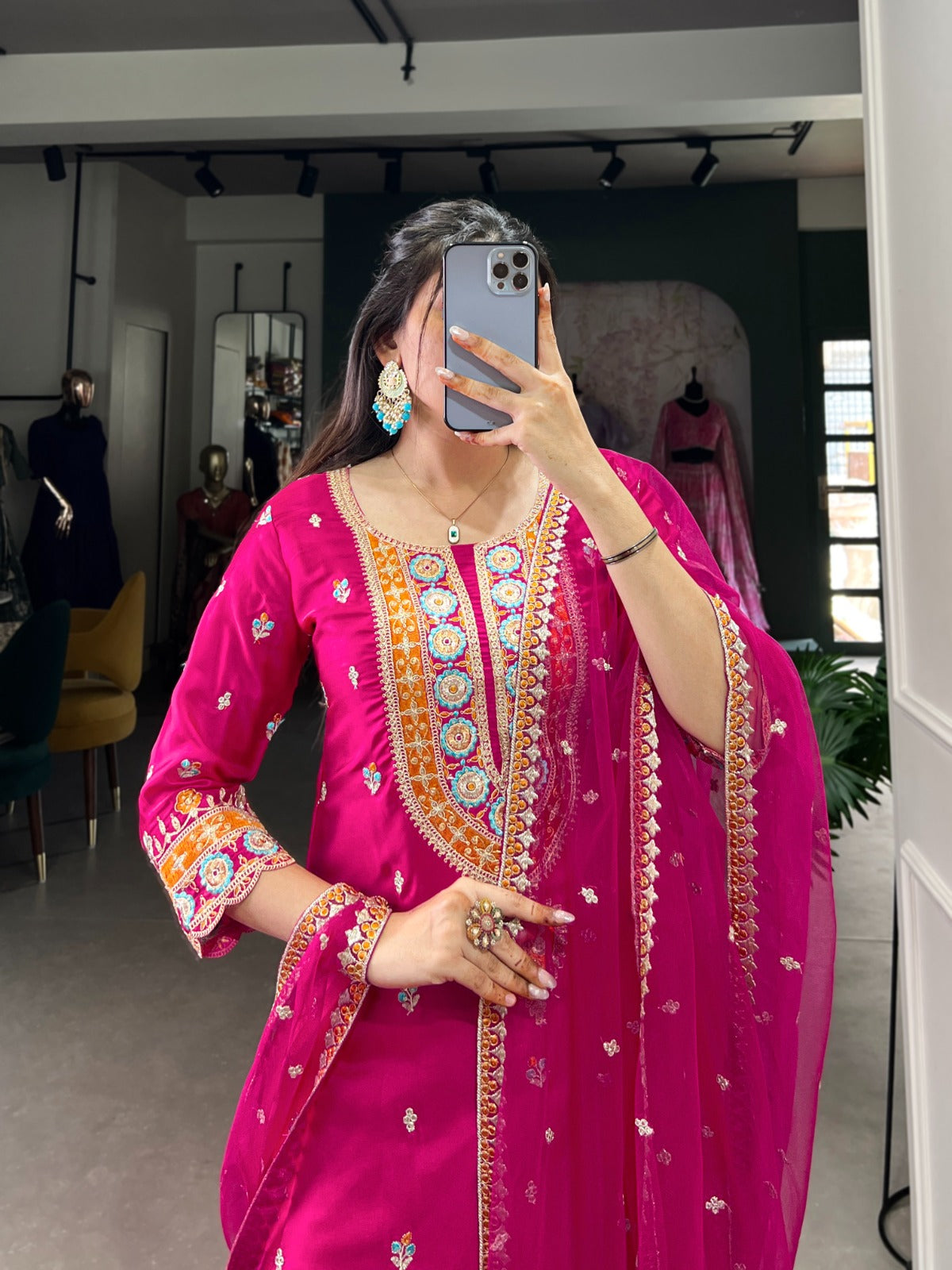 Royal Vibes, Desi Elegance: Moonga Silk Collection with Sequins & Embroidery (BWNA03)