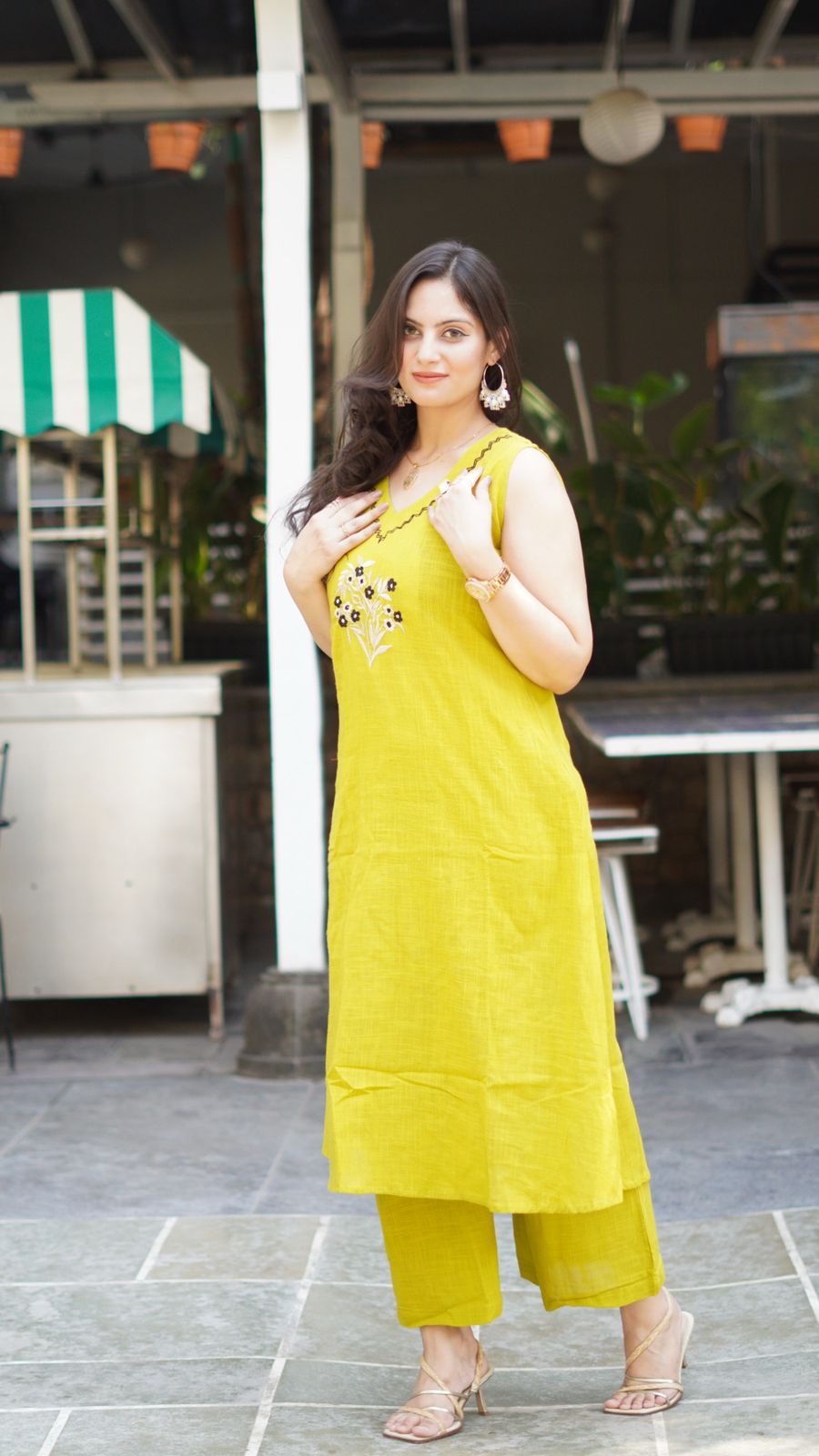 Dazzling Cotton Stitched Co-Ord Set with Beautiful Embroidery (BWCS08)