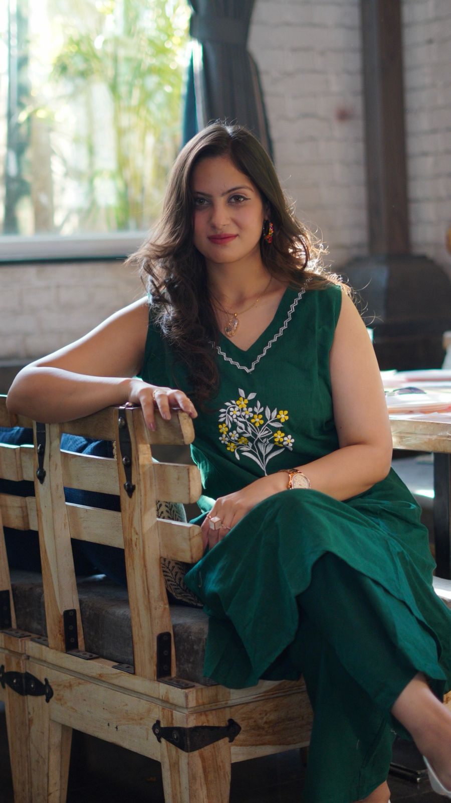 Dazzling Cotton Stitched Co-Ord Set with Beautiful Embroidery (BWCS11)