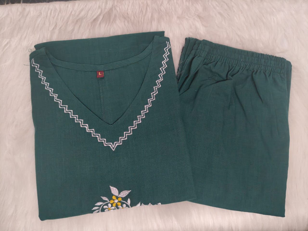 Dazzling Cotton Stitched Co-Ord Set with Beautiful Embroidery (BWCS11)