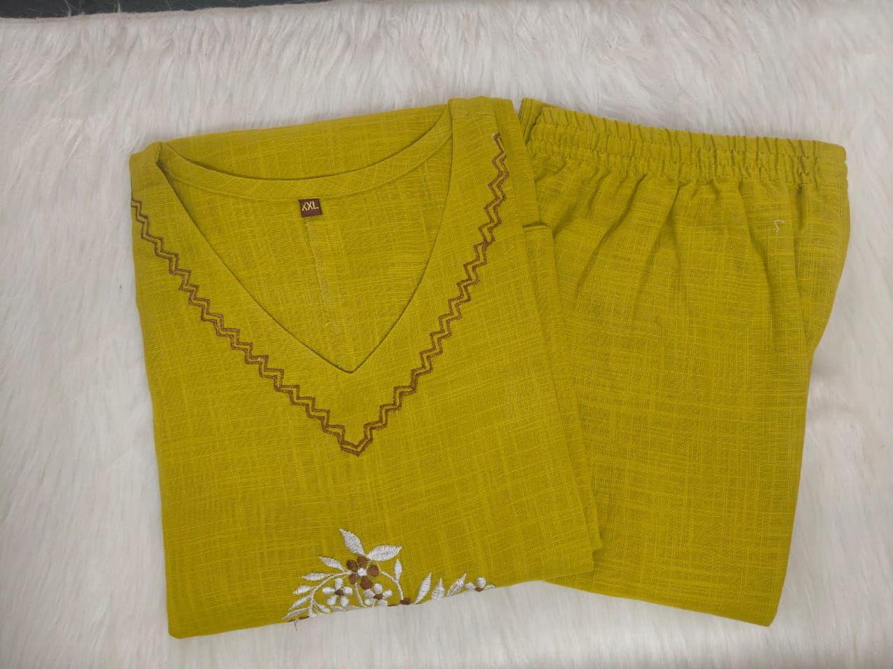 Dazzling Cotton Stitched Co-Ord Set with Beautiful Embroidery (BWCS08)