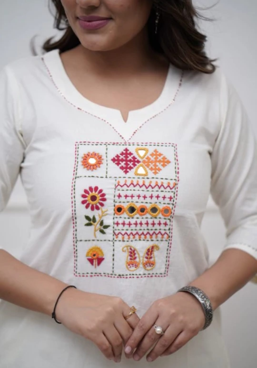 Chic Handcrafted Kurta Pant Set with Dupatta (BWDW06)