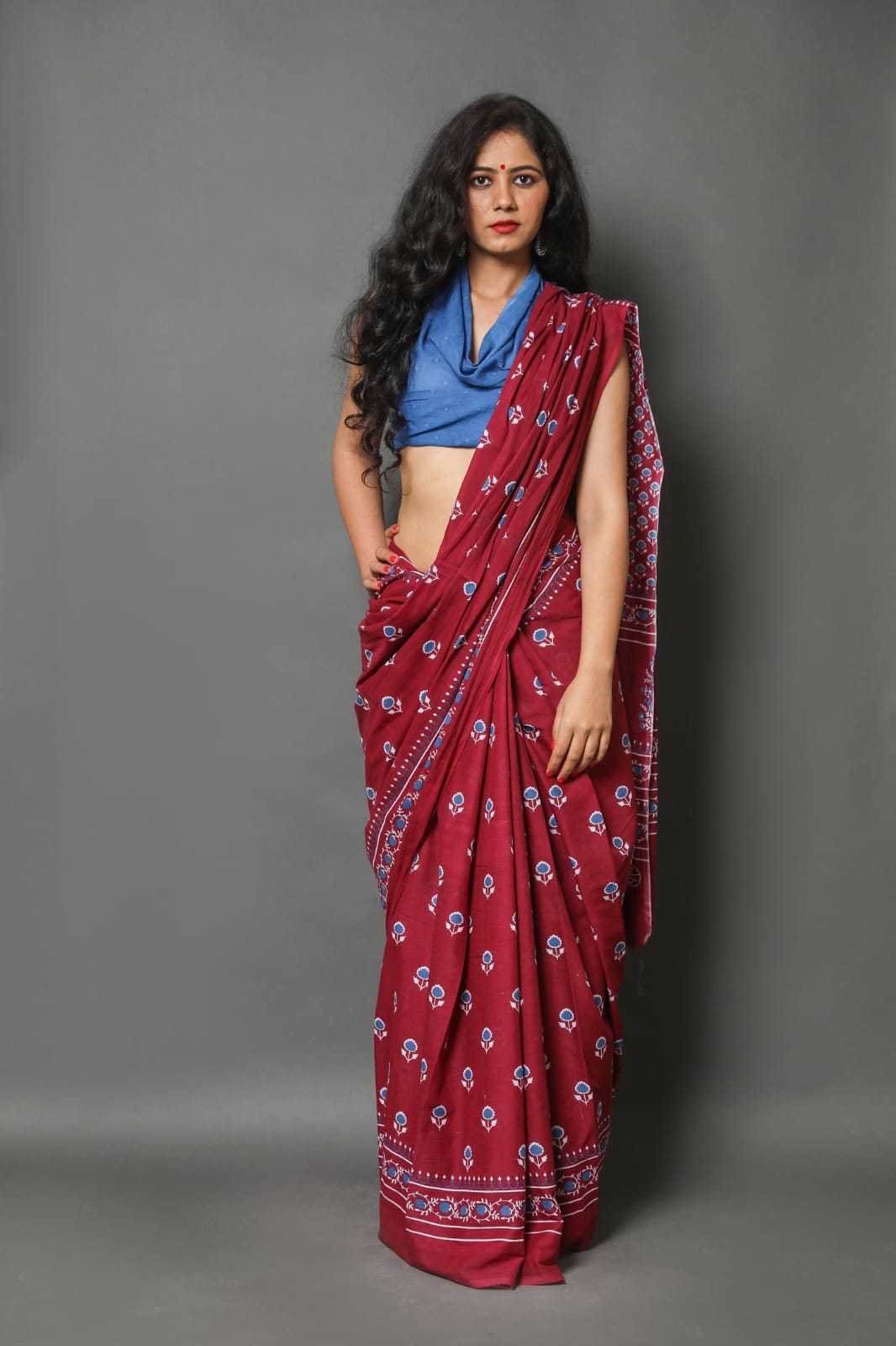 Exclusive Collection: Elegant Mul Cotton Sarees – Hand Printed Masterpieces (BWCSR05)