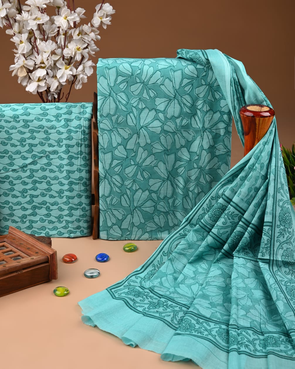 Elegant Cotton Suit with Cotton Dupatta for Festive Days (BWUMU35)