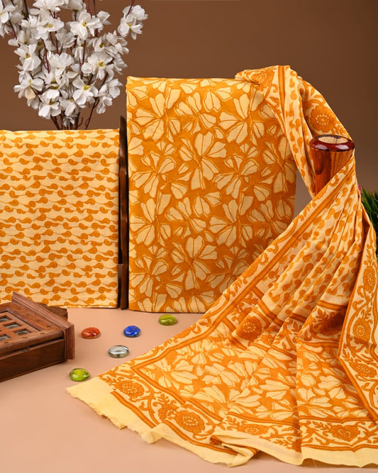 Exclusive Pure Cotton Unstitched Suit Set | Perfect for Summers & Daily Wear (BWUMU01)