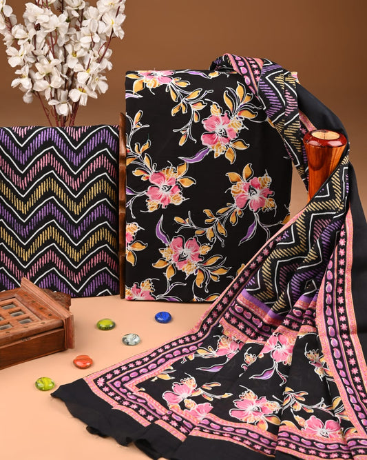 Festive Ready Cotton Suit with Cotton Dupatta | Soft Fabric (BWUMU06)