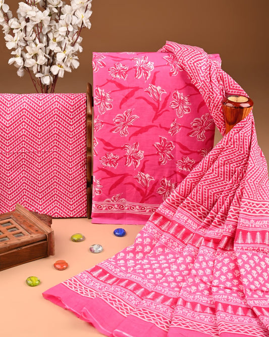 Fresh Look Cotton Suit with Cotton Dupatta | Premium Quality (BWUMU10)