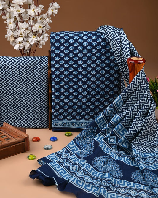 Designer Cotton Suit with Cotton Dupatta | Summer Ready (BWUMU11)