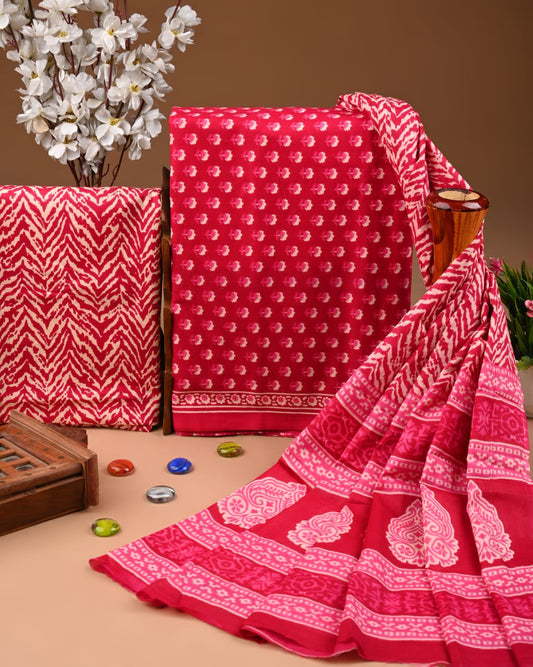 Fresh Summer Cotton Suit with Cotton Dupatta (BWUMU15)