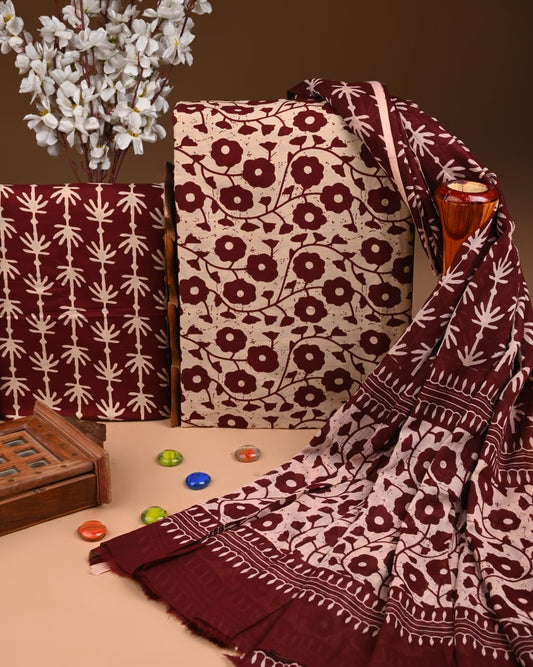 Pure Cotton Suit with Cotton Dupatta | Office Wear (BWUMU34)